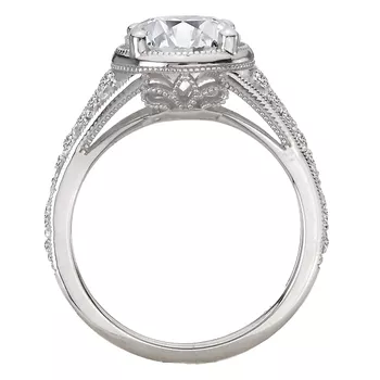 Diamond Semi-Mount Engagement Ring with Milgrain Detail 160306-RD200