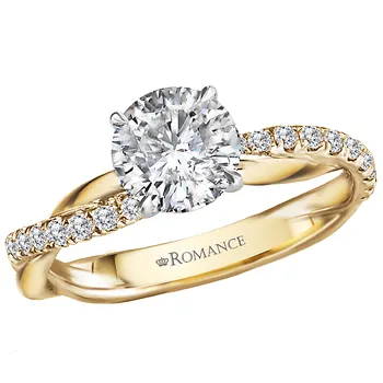 *** Lab Grown Diamond *** Semi-Mount Diamond Engagement Ring 160131-RD100YLG
