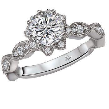 Halo Semi-Mount Diamond Ring 115293-100