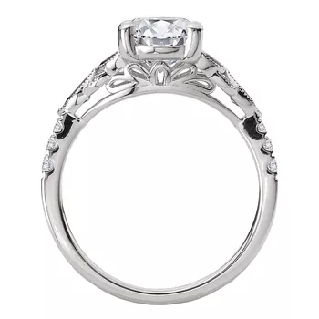Semi-Mount Diamond and Sapphire Engagement Ring 160359-OV200SPH
