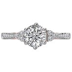 Romance Two Tone Semi-Mount Diamond Ring 160025-RD100TR