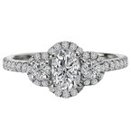LaVie Halo Semi-Mount Diamond Ring 115324-100