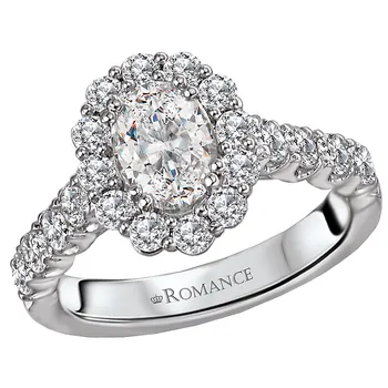 Halo Semi-Mount Diamond Ring 119163-OV100K
