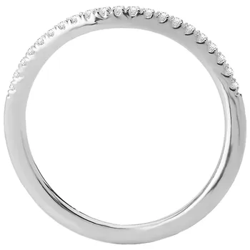 Diamond Curved Wedding Band 160110-W