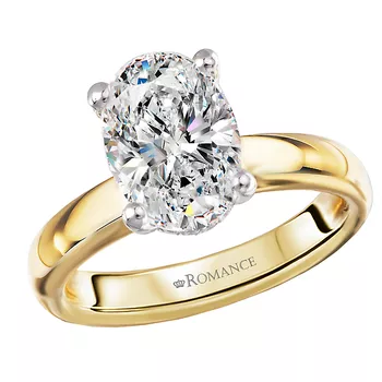 Hidden Halo Semi-Mount Diamond Engagement Ring 160298-OV300Y