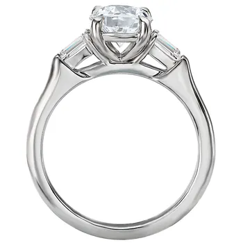 *** Lab Grown Diamond *** Diamond Semi Mount Engagement Ring 160085-RD100LG