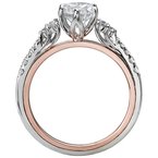 Romance Two Tone Semi-Mount Diamond Ring 160025-RD100TR