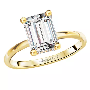 Lab Grown Diamond Hidden Halo Engagement Ring 160151-EM200YLG