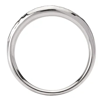 Curved Front Diamond Wedding Band 160268-W