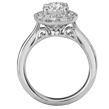 *** Lab Grown Diamond *** Halo Semi-Mount Diamond Ring 119120-100KLG