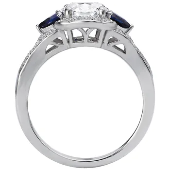 Sapphire and Diamond Semi-Mount Ring 160040-RD100