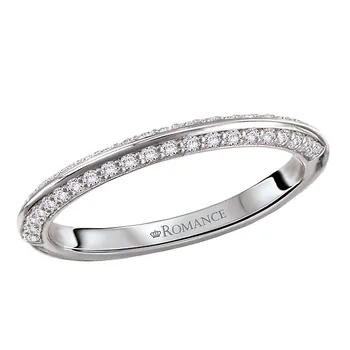 Knife Edge Diamond Wedding Band 160305-W