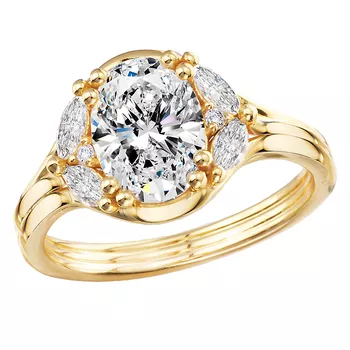 Semi-Mount Diamond Engagement Ring 160339-OV150Y