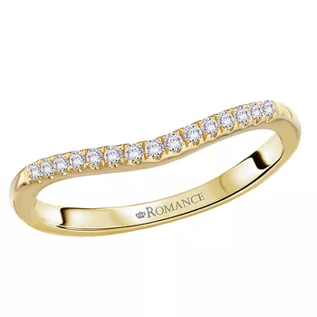 Curved Front Diamond Wedding Band 160342-150WY