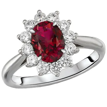 14kt Diamond & Ruby Ring 212045-8X6DR