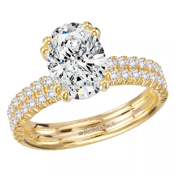 Diamond Double Row Band with a 4 Double Prong Setting 160307-OV200Y