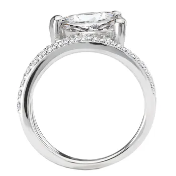 Semi-Mount Diamond Wave Band Engagement Ring 160274-PS200