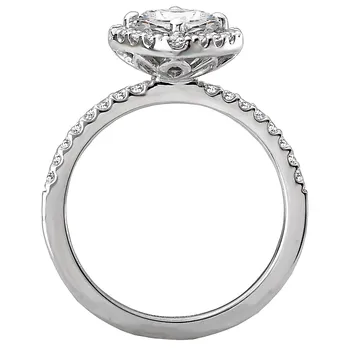 *** Lab Grown Diamond *** Halo Semi-Mount Diamond Ring 119171-RD100KLG