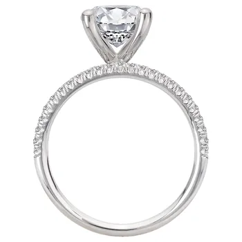 Split Row Diamond Semi-Mount Engagement Ring 160267-OV300
