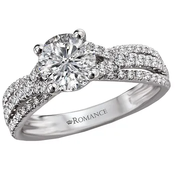 Split Shank Semi-Mount Diamond Ring 119169-RD100K