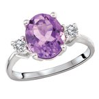 Eleganza Amethyst Sterling Silver Fashion Ring 711868-AM7W