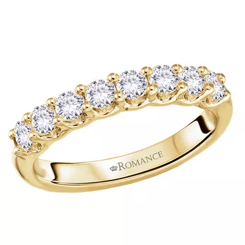 Straight Diamond Lined Wedding Band 160362-WY