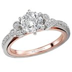 Romance Two Tone Semi-Mount Diamond Ring 160024-RD100TR