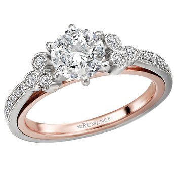 Two Tone Semi-Mount Diamond Ring 160024-RD100TR