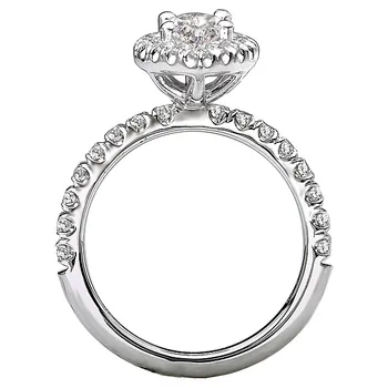 Halo Semi-Mount Diamond Ring 119148-MQ100K