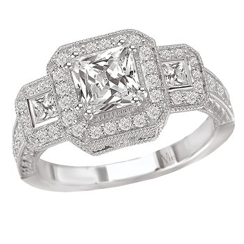 Halo Semi-Mount Diamond Ring 115092-100