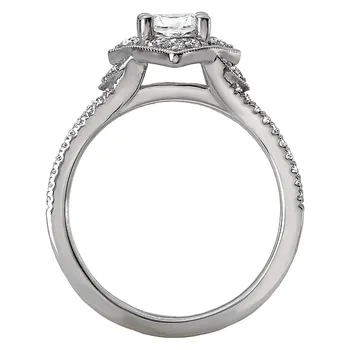 Halo Semi-Mount Diamond Ring 119187-OV100K