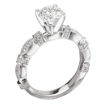 Peg Head Semi-Mount Ring 115014-S