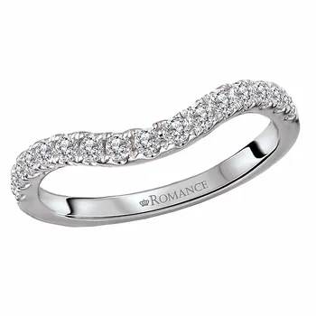 Curved Diamond Wedding Band 160270-200W
