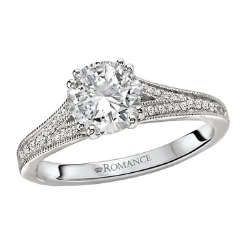 Split Shank Semi-Mount Diamond Ring 160284-RD100