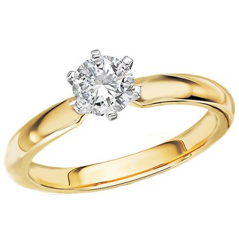 Solitaire Semi-Mount Diamond Ring 114001-6RD050TYS