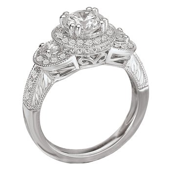 Halo Semi-Mount Diamond Ring 115088-100