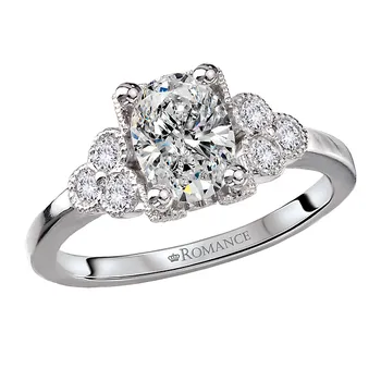 Semi-Mount Engagement Ring with Milgrain Design 160304-OV100