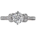 Romance Two Tone Semi-Mount Diamond Ring 160024-RD100TR