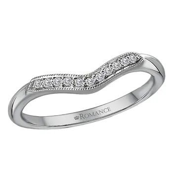 Curved Diamond Wedding Ring 160194-W