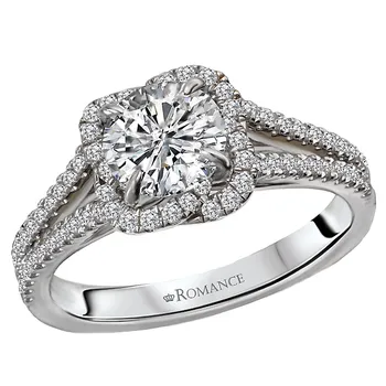 Halo Semi-Mount Diamond Ring 160036-RD100
