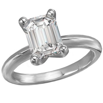 Solitaire Semi-Mount Diamond Engagement Ring 114004-EM175WS