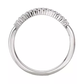 Curved Front Diamond Wedding Band 160302-100W