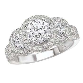 Halo Semi-Mount Diamond Ring 115088-100