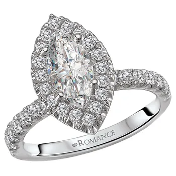 Halo Semi-Mount Diamond Ring 119148-MQ100K