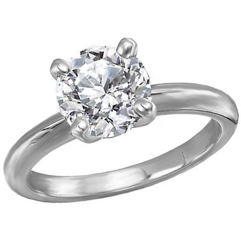 Solitaire Semi-Mount Diamond Ring 114000-4RD175WS