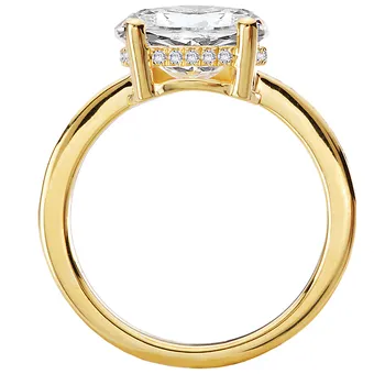 Hidden Basket Semi-Mount Diamond Engagement Ring 160286-OV200Y
