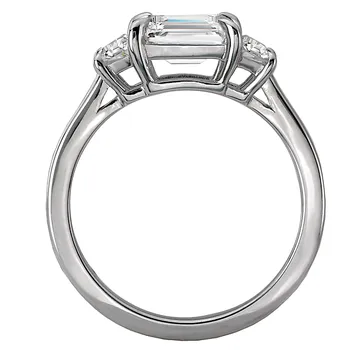 3 Stone Semi-Mount Diamond Ring 119234-EM100K