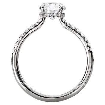 *** Lab Grown Diamond *** Diamond Semi-Mount Engagement Ring 160149-RD100LG