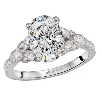 Diamond Semi-Mount Diamond Engagement Ring 160360-OV200