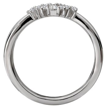 Diamond Curved Wedding Band 113916-W